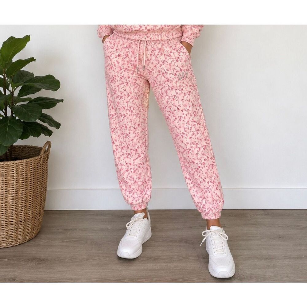 GAP x LoveShackFancy Floral Jogger Sweatpants XS Pink Cottagecore Coquette
